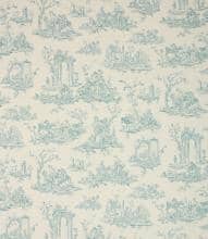French Toile Fabric / Light Blue