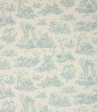 French Toile Fabric / Light Blue