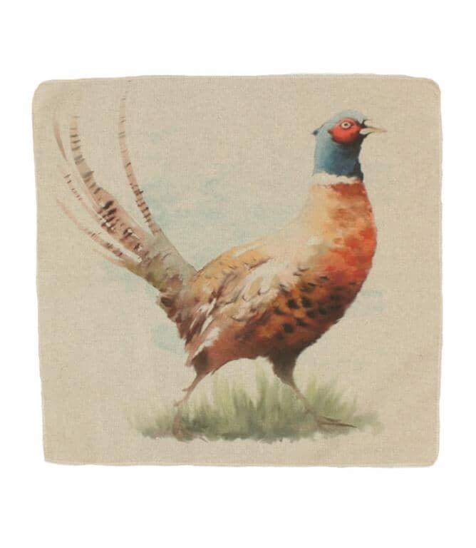 Watercolour Pheasant Cushion Panel