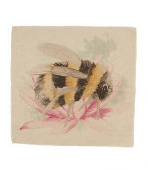 Watercolour Bee and Flower Cushion Panel