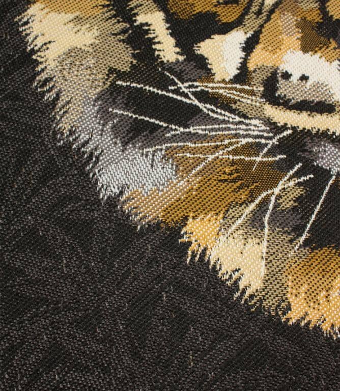 Siberian Tiger Black / Gold Cushion Panel