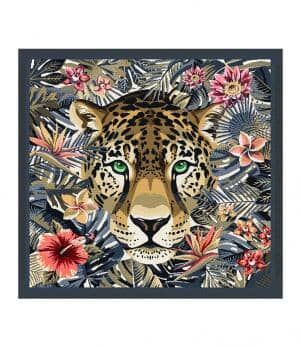 Jungle Leopard Denim Cushion Panel