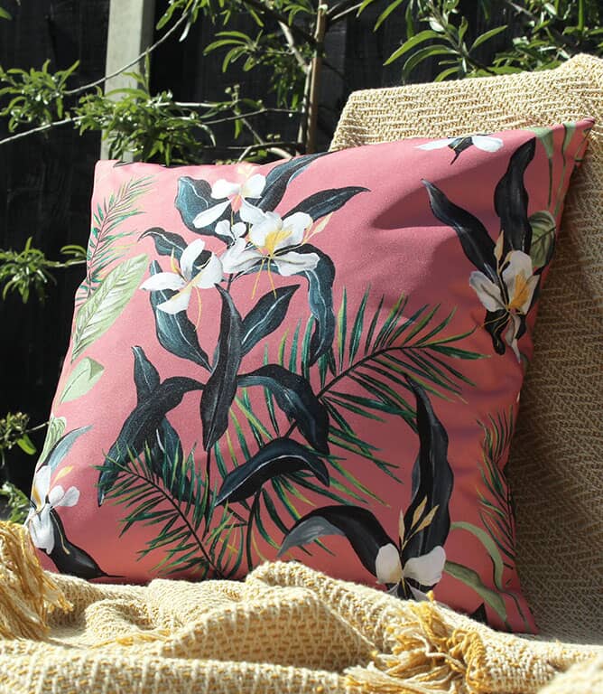 Rainforest Flowers Outdoor Cushion