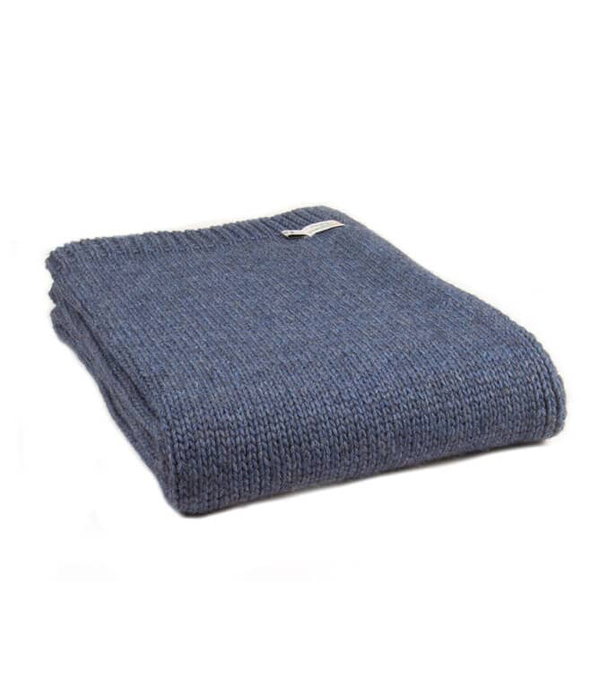 Cotswold Knitted Throw - Blue Slate Throw