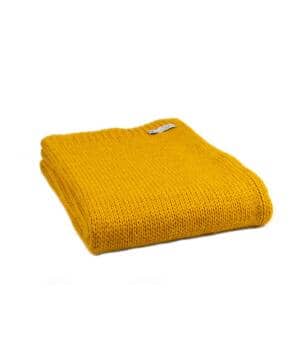 Cotswold Knitted Throw - Mustard