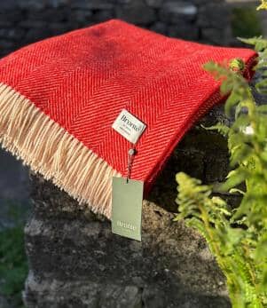 Herringbone Flame Red