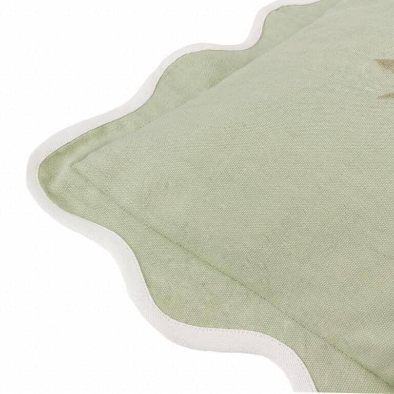 Adele Embroidered Sage Cushion