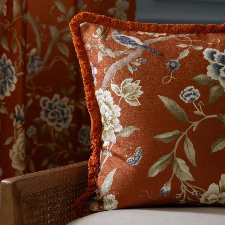 Porcelain Garden Rust Cushion