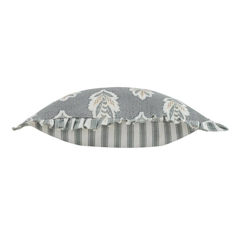 Sessile Leaf Ruffle Delph Blue Cushion