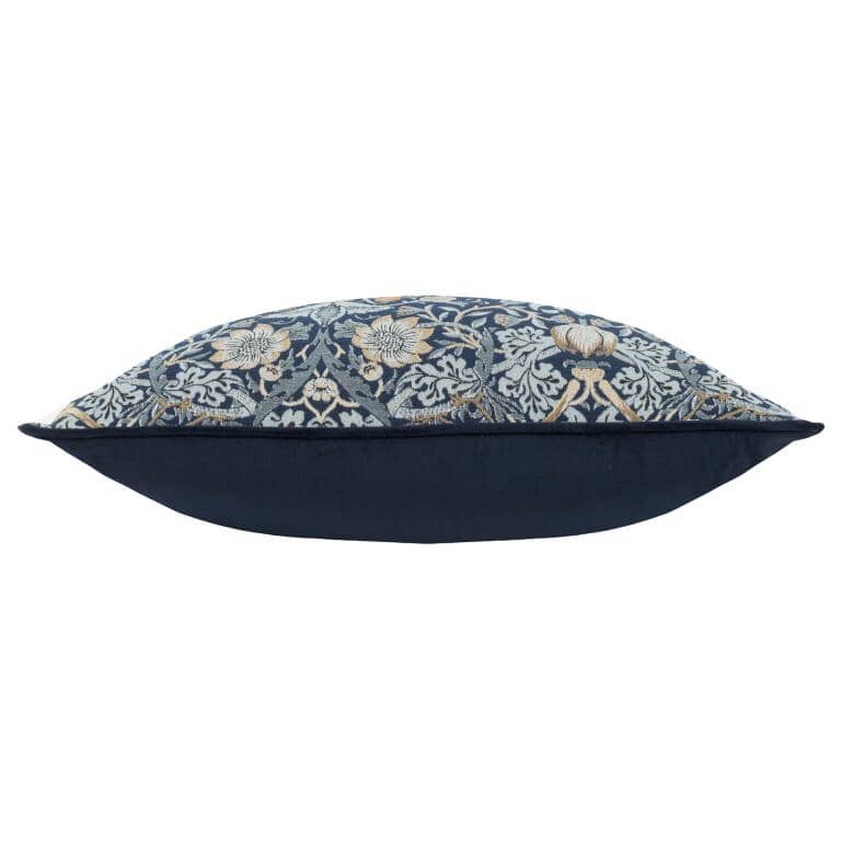 Strawberry Thief Jacquard Indigo Cushion