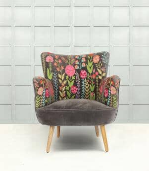 Statement Chairs  - Flora Dark Dove Grey