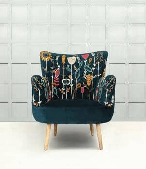 Statement Chairs  - Flora Velvet Teal