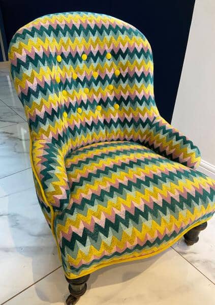 Upholstered Chair in the Abel Fabric