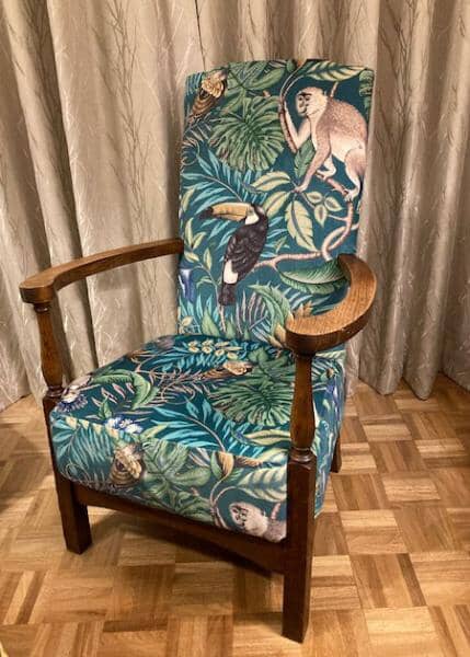 Rainforest Lagoon Velvet Chair