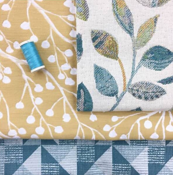 Nora Fabric / Soft Pink / Sap Green Just Fabrics