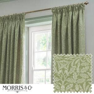 William Morris Curtains / Acorn Sage