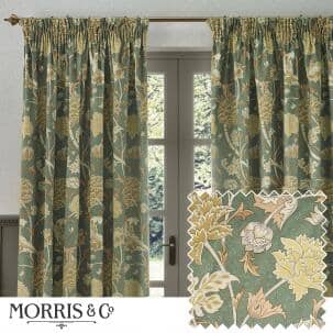 William Morris Curtains / Cray Sage / Sunflower