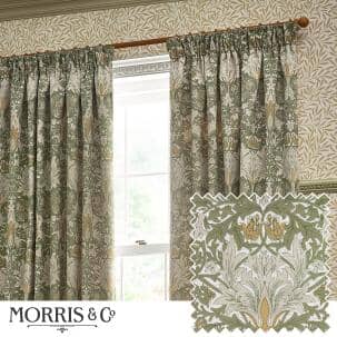 William Morris Curtains / Snakeshead Sunflower / Stone