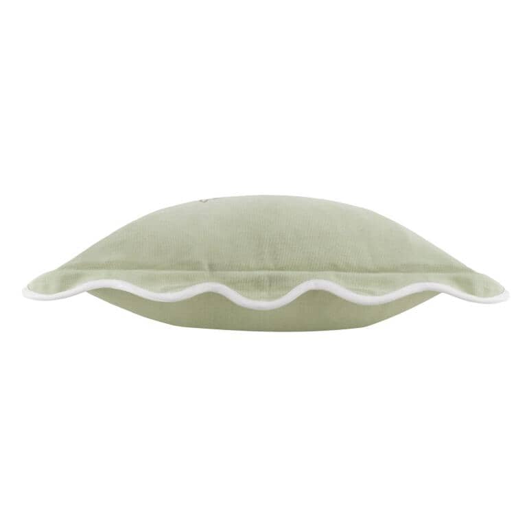 Adele Embroidered Sage Cushion