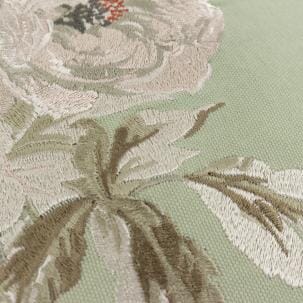 Adele Embroidered Sage Cushion