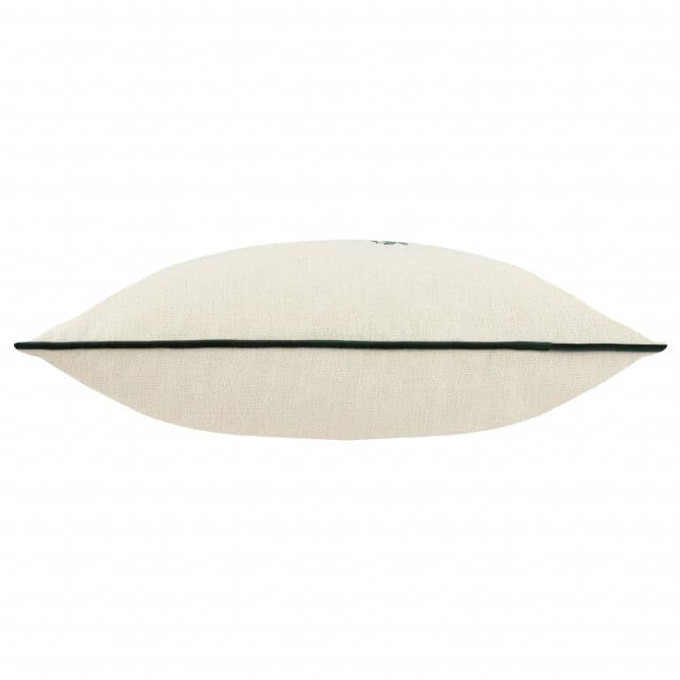Marigold Embroidered Leaf Green Cushion