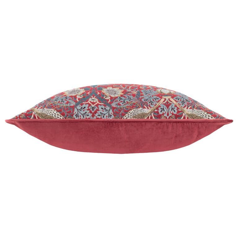 Strawberry Thief Jacquard Berry Cushion