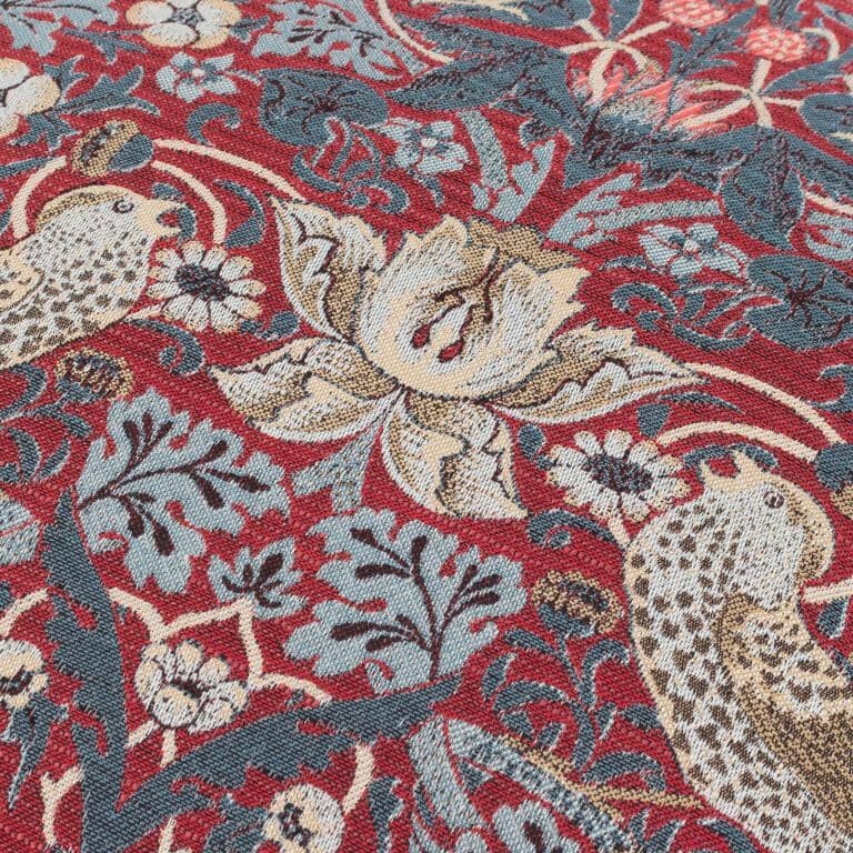 Strawberry Thief Jacquard Berry Cushion