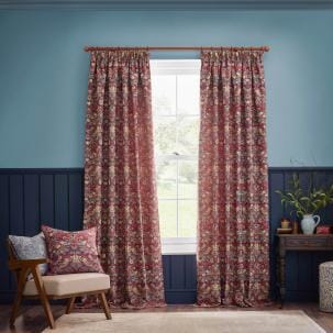 Strawberry Thief Jacquard Berry Cushion