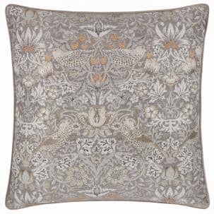 William Morris Cushions / Strawberry Thief Jacquard Biscuit Cushion