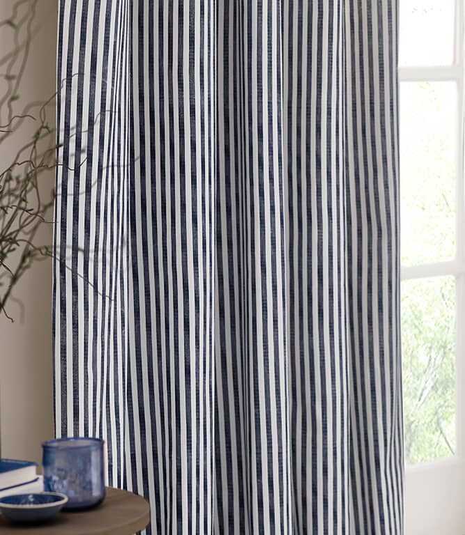 Hebden Pencil Pleat Navy