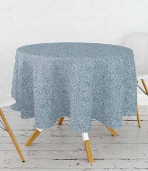 William Morris Tablecloths / Acorn Blue Circular