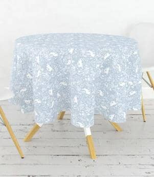 William Morris Tablecloths / Forest Life Blue Acrylic Circular