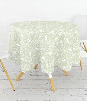 William Morris Tablecloths / Forest Life Green Acrylic Circular