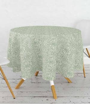 William Morris Tablecloths / Acorn Green Acrylic Circular