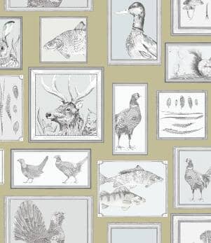 Voyage Maison Extra Wide Wallpaper / Sylva Mustard Wallpaper