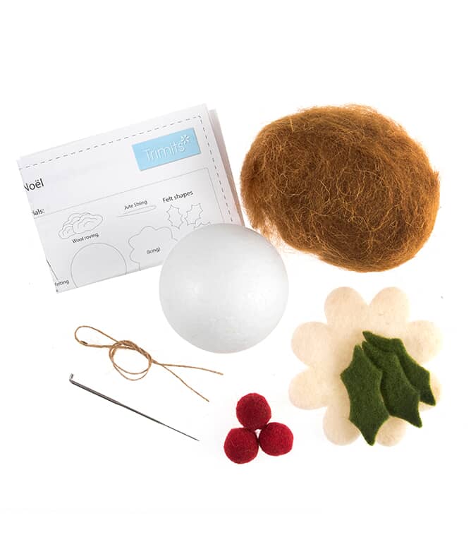 Christmas Pudding Needle Felting Kit