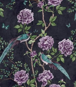 Paloma Home Wallpaper by Paloma Faith / Vintage Chinoiserie Midnight Wallpaper  