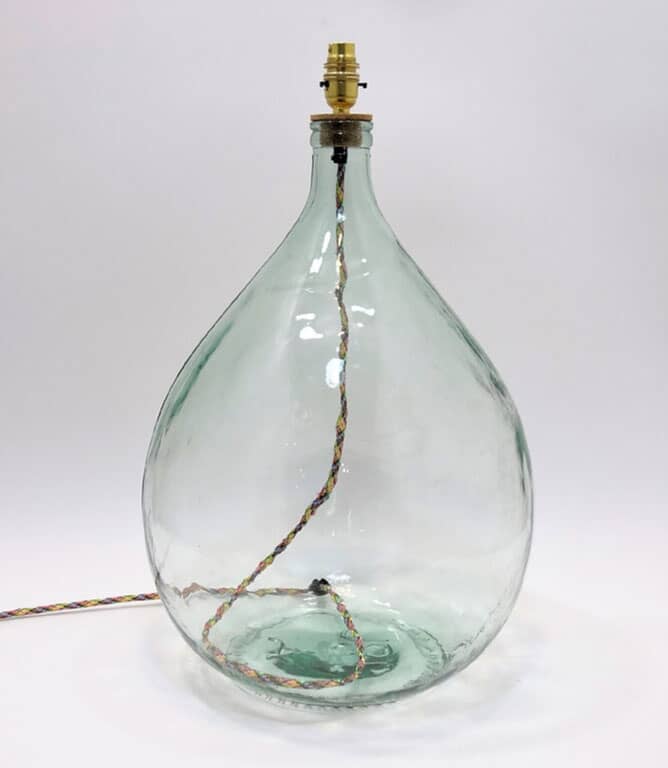 Lynton 58cm Recycled Glass Lamp Soft Green