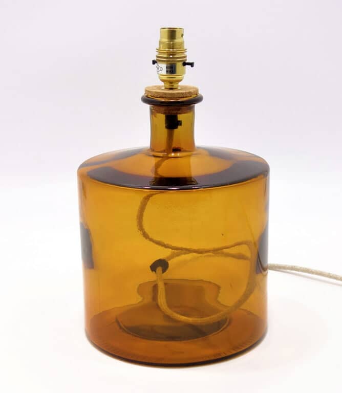 Brixham 32cm Recycled Lamp Amber