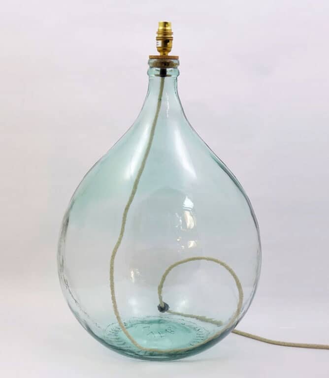 Branscombe 62cm Recycled Glass Lamp Natural