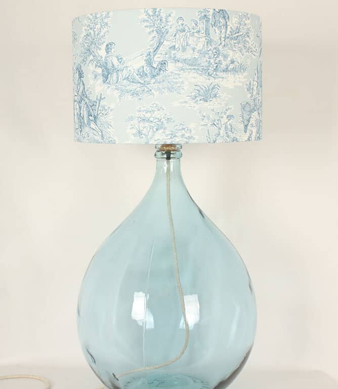 Branscombe 62cm Recycled Glass Lamp Light Blue
