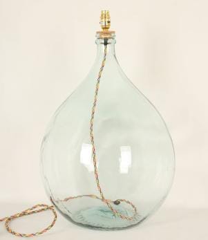 Recycled Glass Bottle Lamp Base, Large