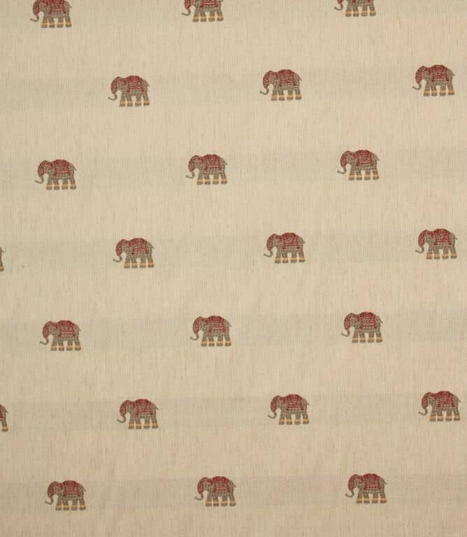 Elephants C Fabric / Red Elephants C Fabric / Red