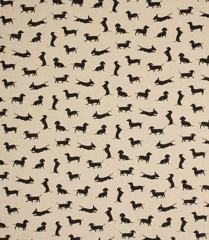 Sausage Dog Fabric / Black Sausage Dog Fabric / Black