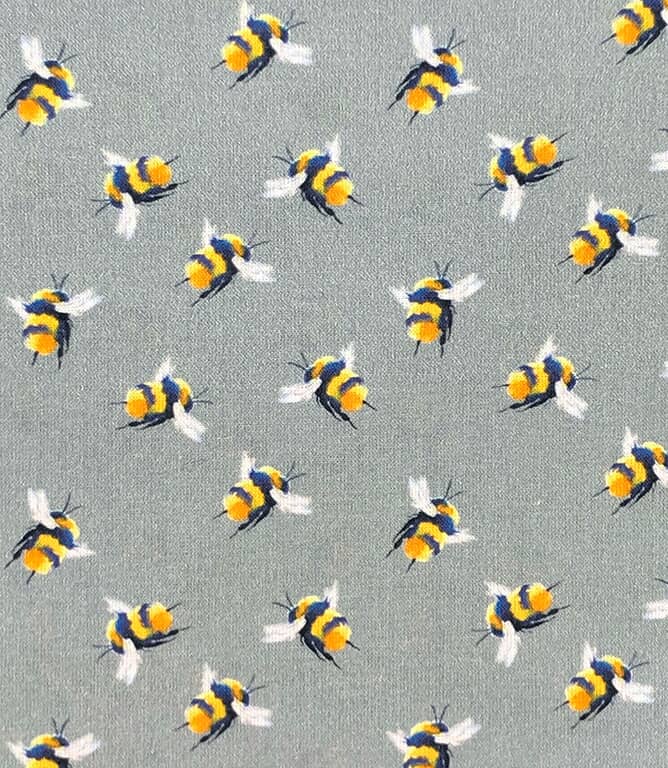 Bumblebee Fabric / Dark Grey | Just Fabrics