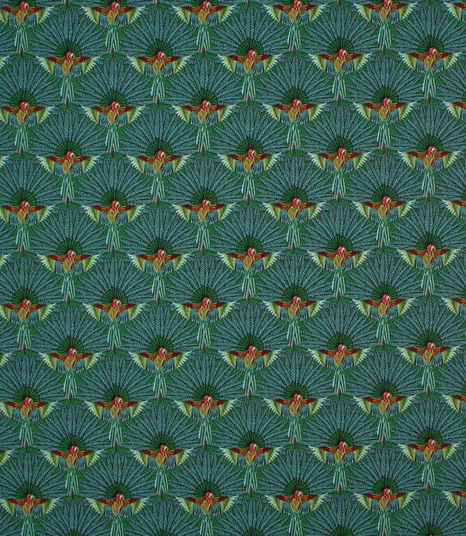 Parrot Paradise Fabric / Emerald Parrot Paradise Fabric / Emerald