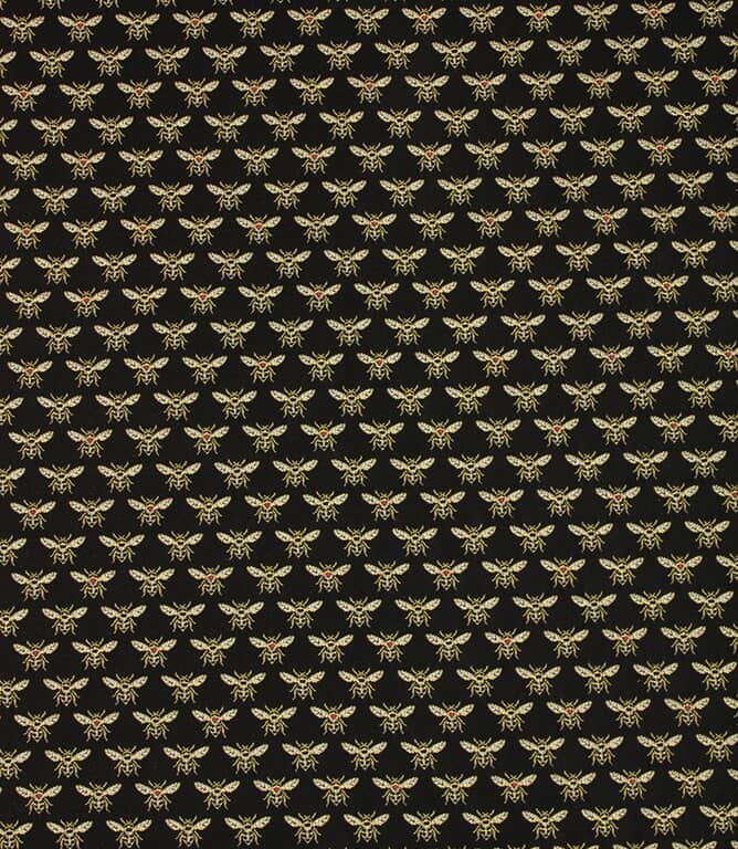 Vespa Bees Fabric / Gold / Noir Vespa Bees Fabric / Gold / Noir