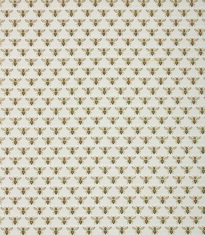 Vespa Bees Fabric / Gold / White Vespa Bees Fabric / Gold / White