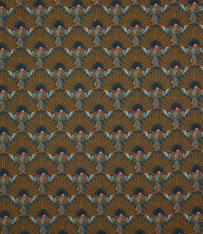 Parrot Paradise Fabric / Peacock Parrot Paradise Fabric / Peacock