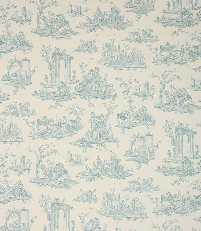 French Toile Fabric / Light Blue French Toile Fabric / Light Blue